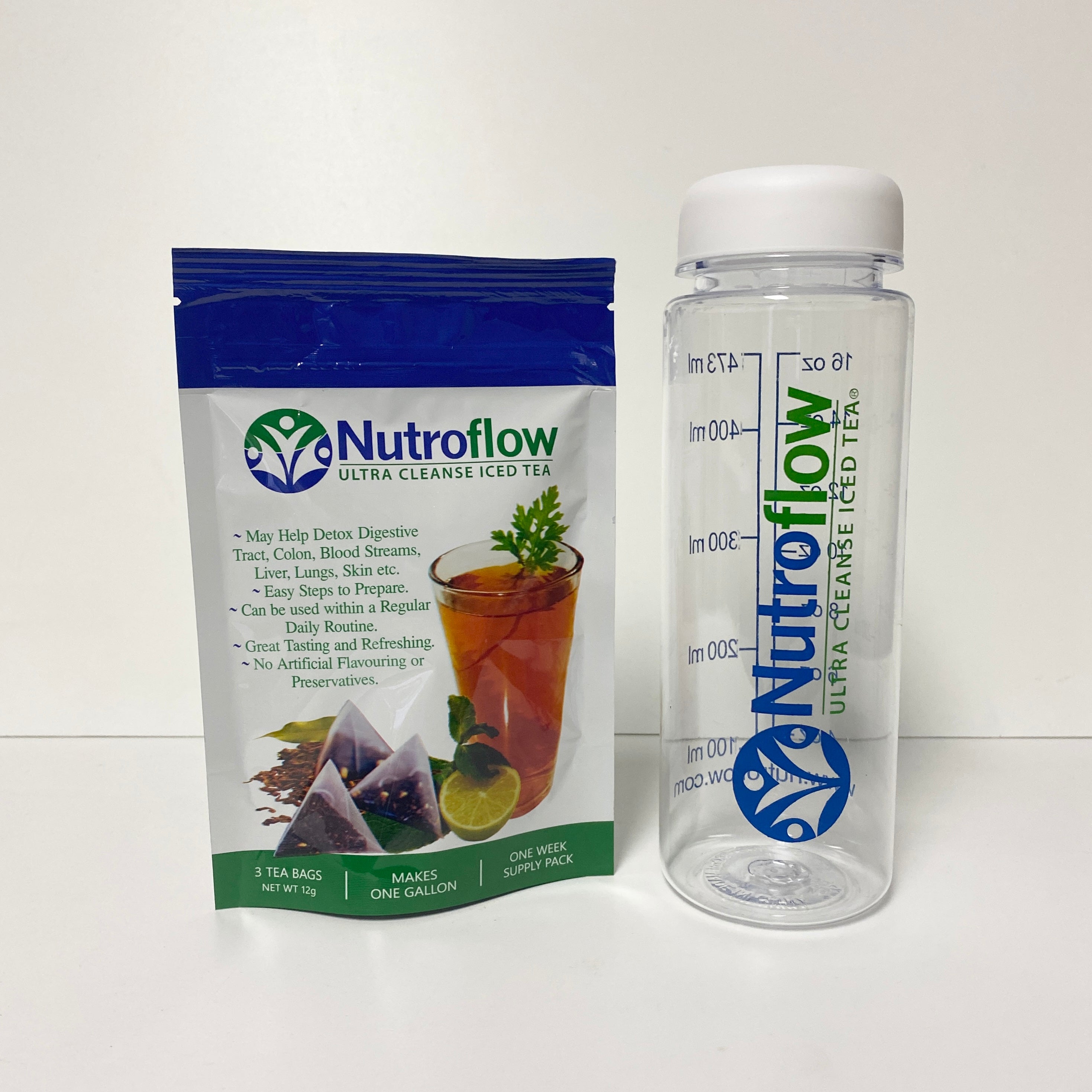 8 Days Nutroflow Ultra Cleanse Iced Tea + 1 Free Nutro-Bottle