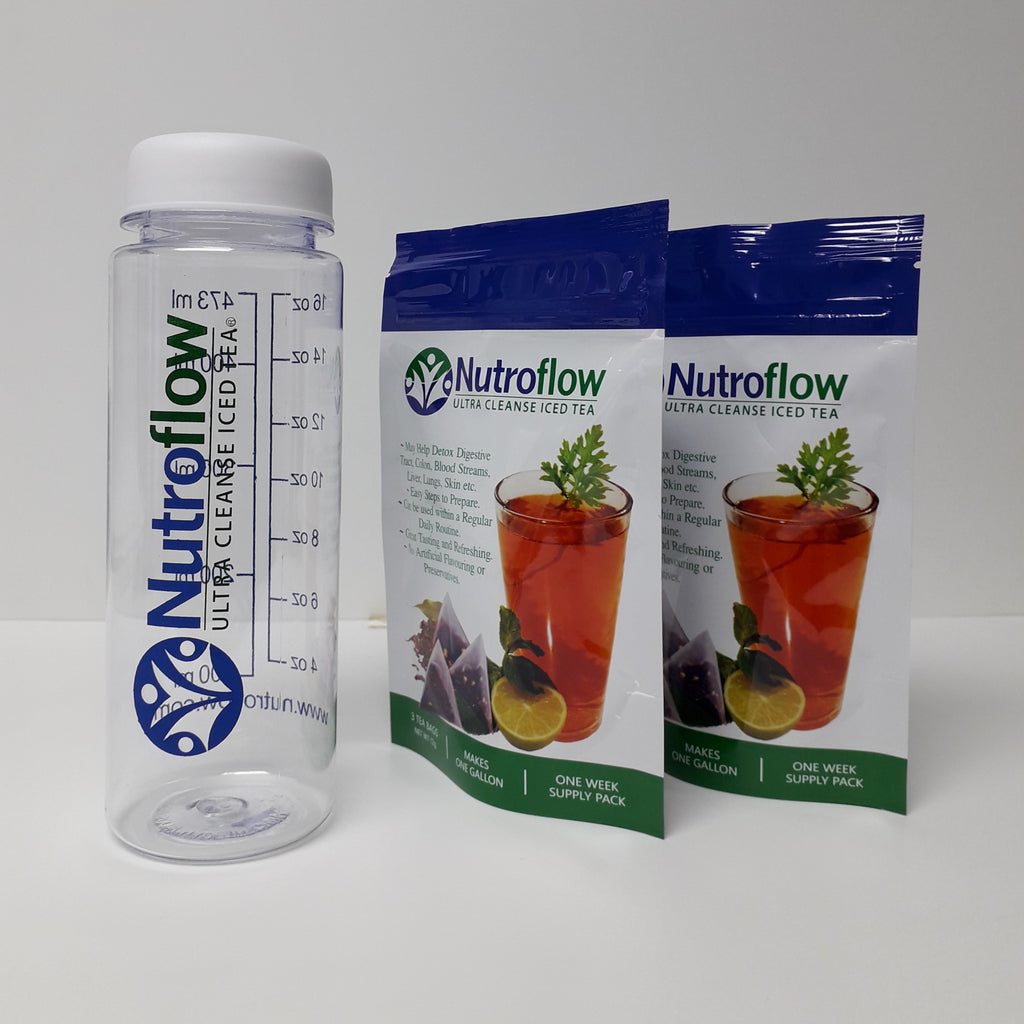 32 Serving Nutroflow Ultra Cleanse Iced Tea + 1 Free Nutro-Bottle