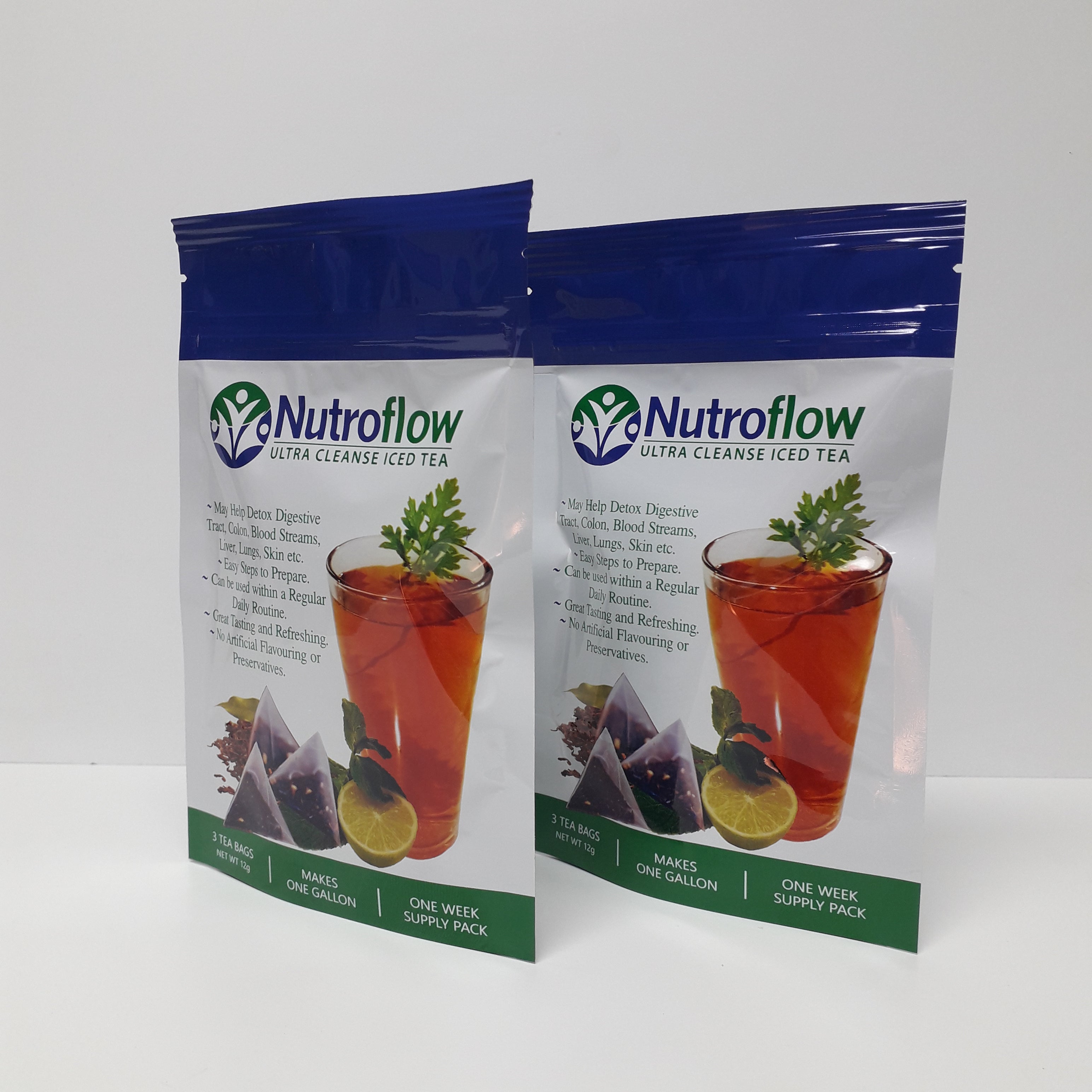 2 Pack Nutroflow Ultra Cleanse Iced Tea (2 Week Supply)